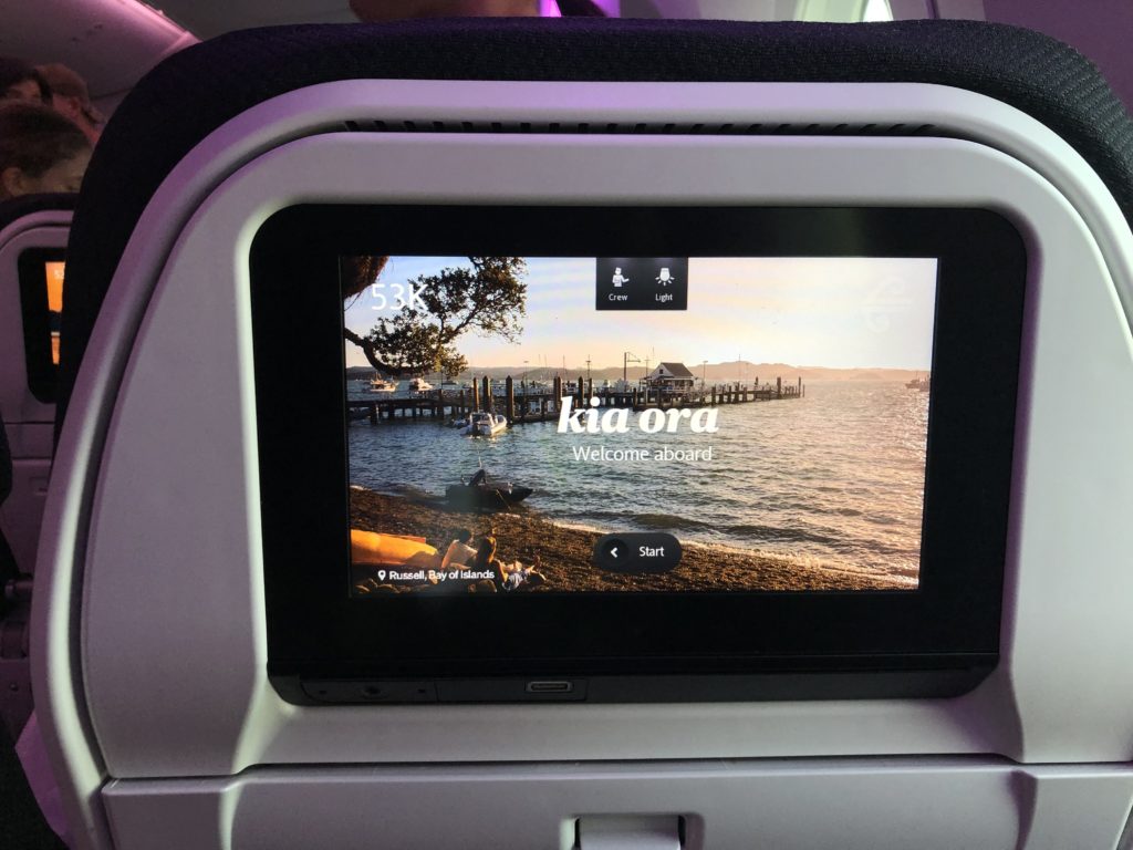 ニュージーランド航空　モニター