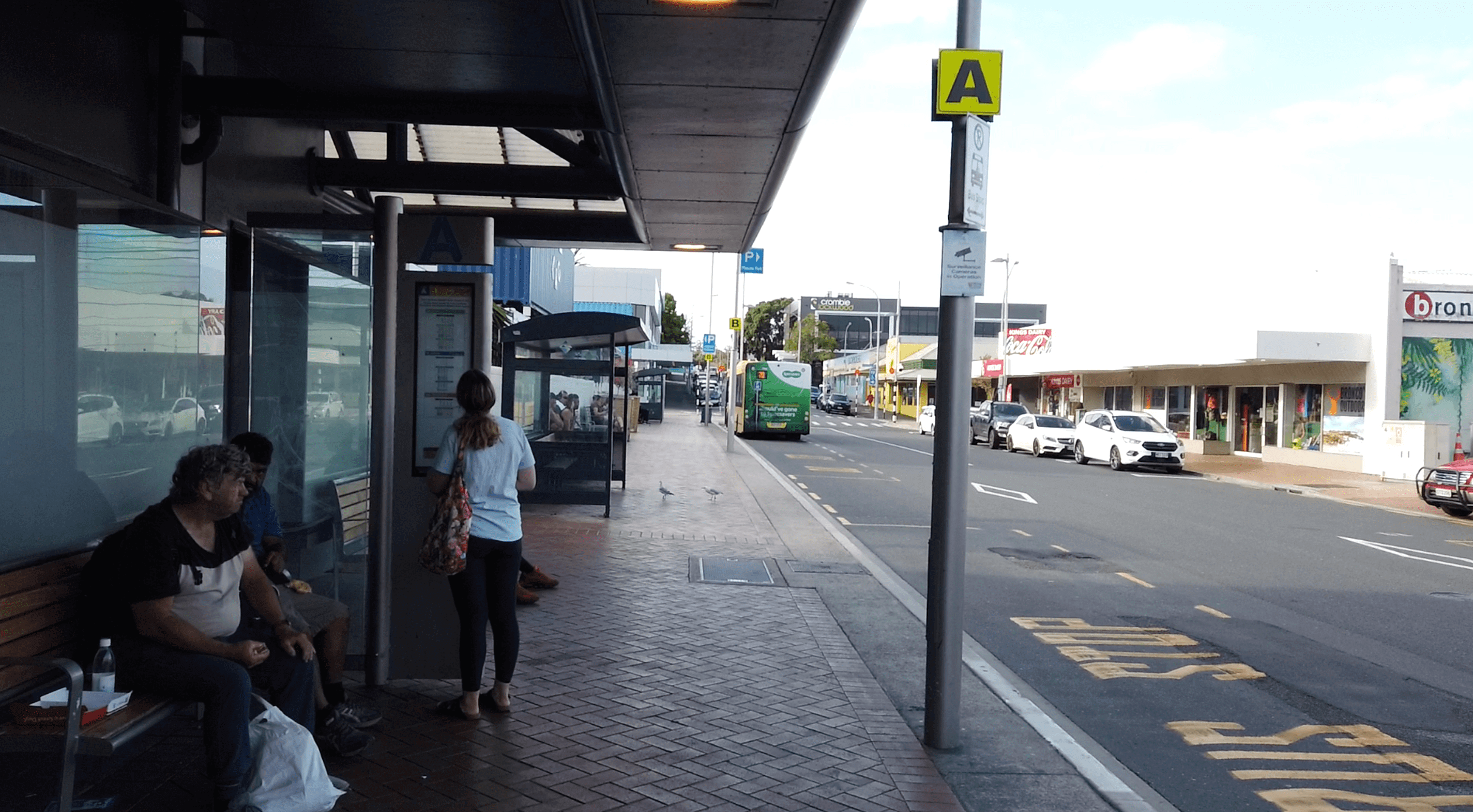 マウントマウンガヌイへのバス停