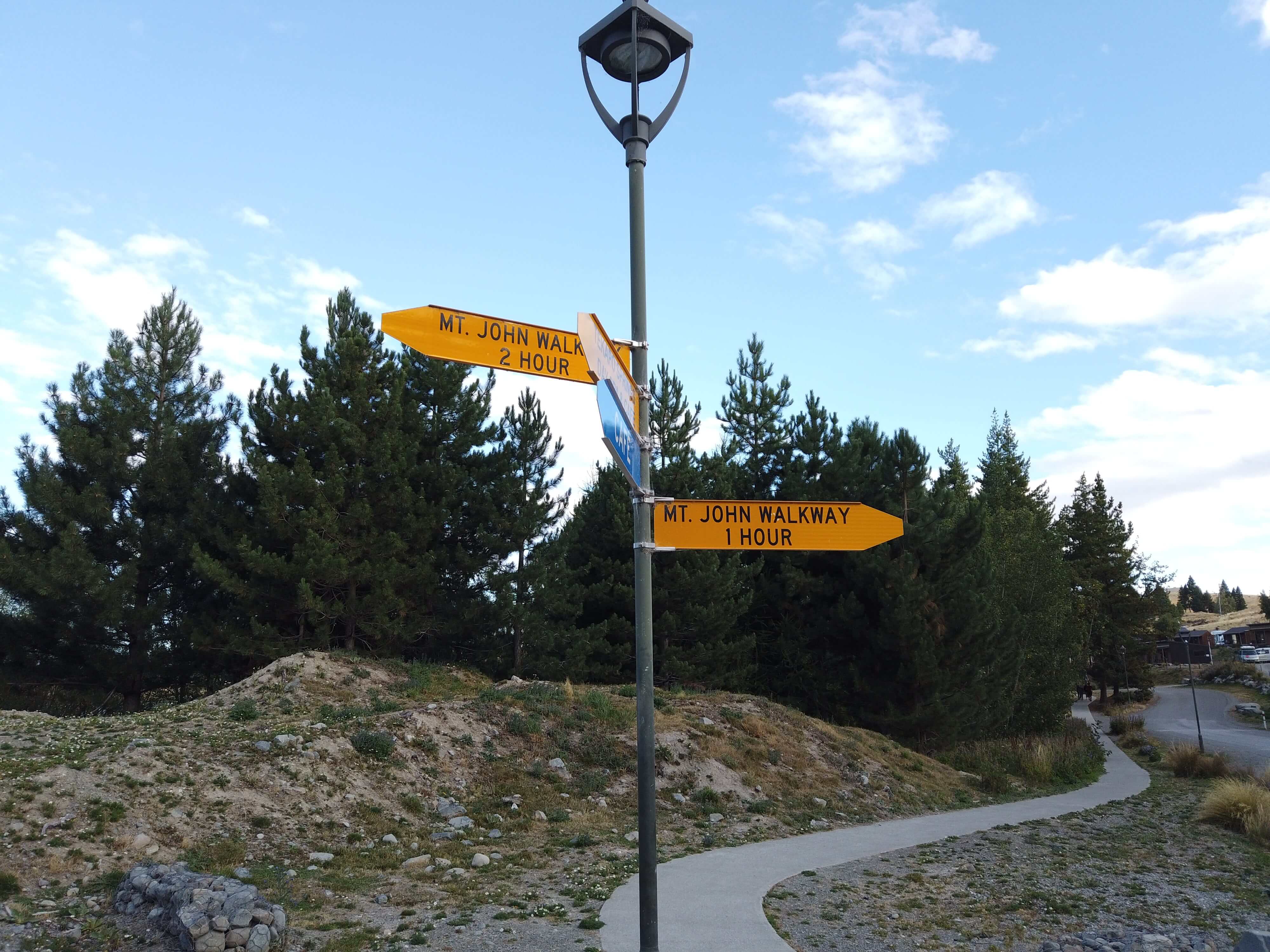 マウントジョンへの標識