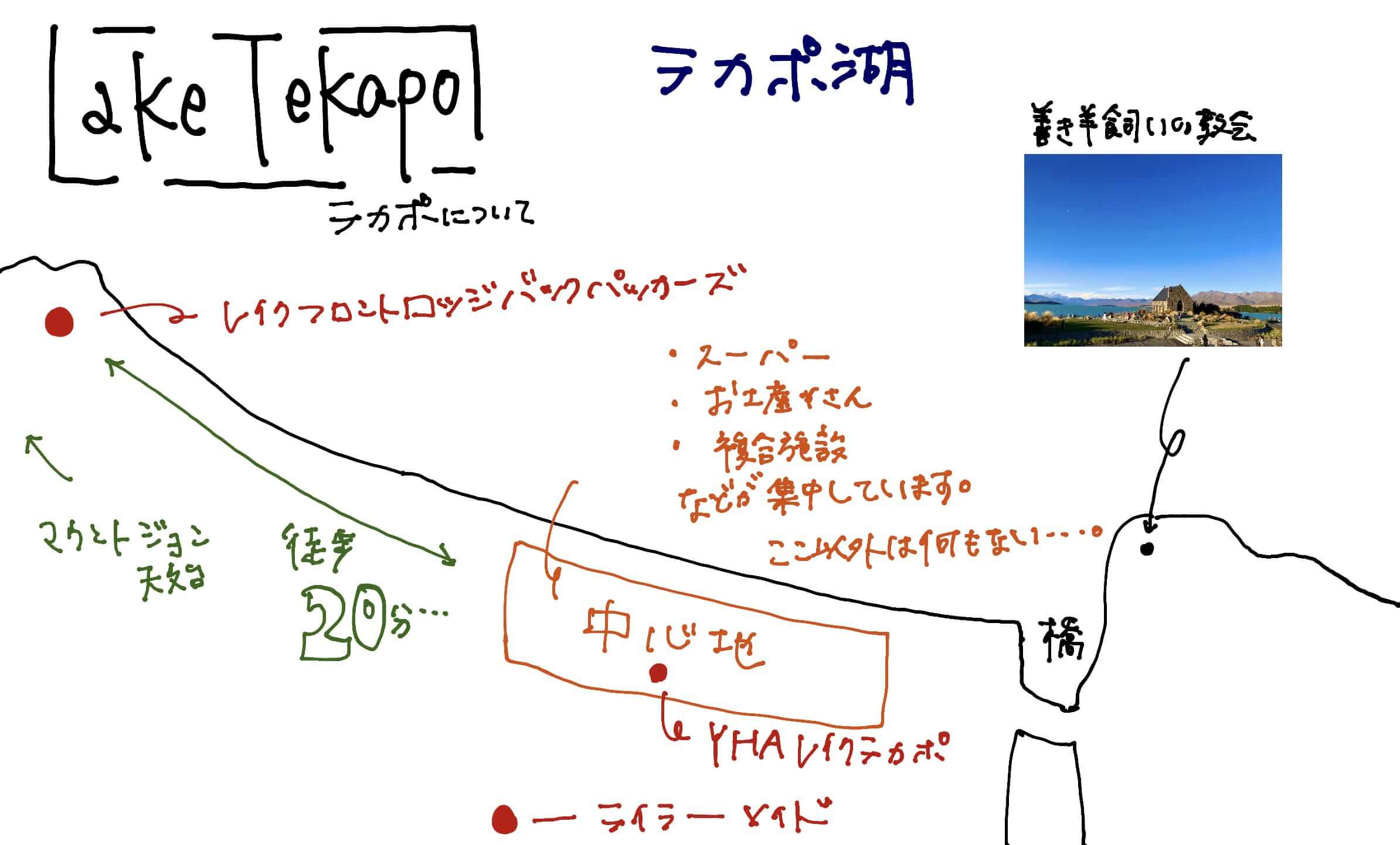 テカポ　宿の位置