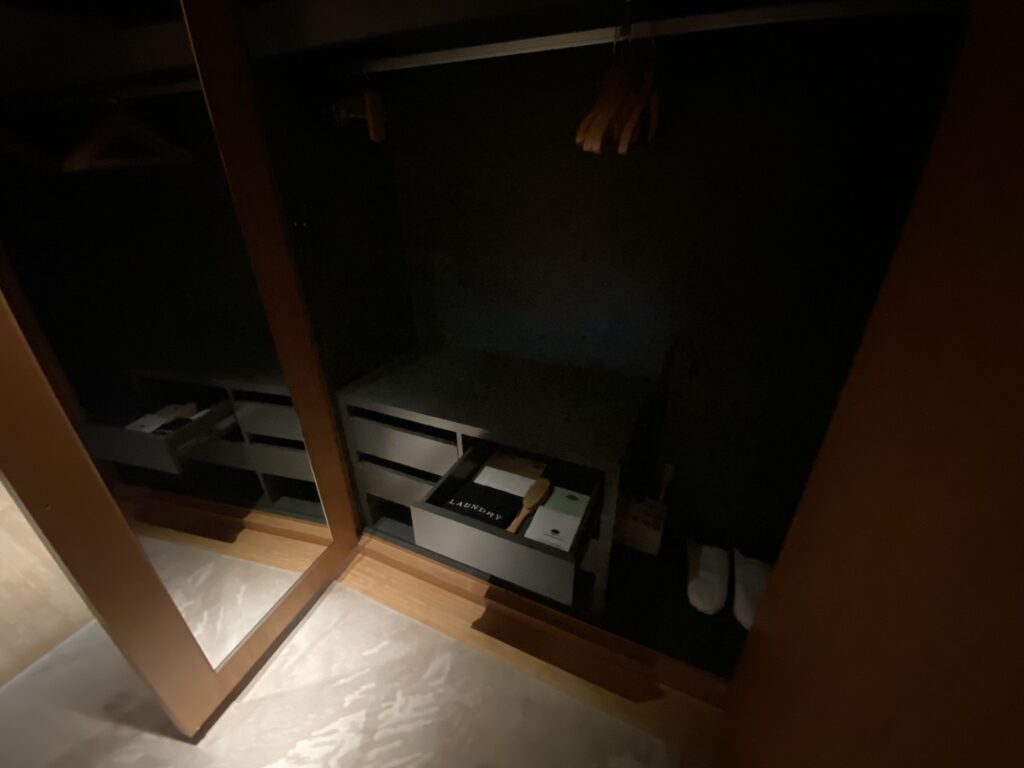 マンダリンオリエンタル東京,クローゼット